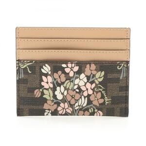 FENDI Brown Leather Card Holder